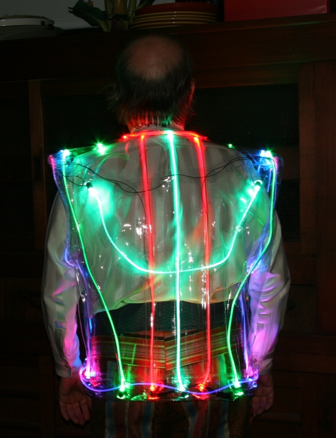 Lighted Bicycle Vest Back