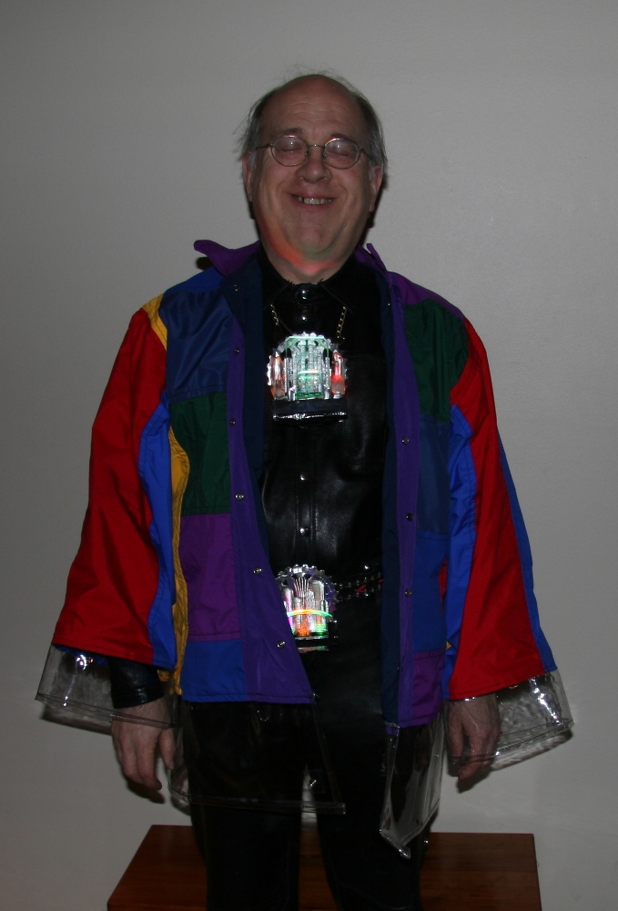 Clear Plastic And Gortex Jacket With Jewelry