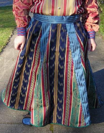 Handmade Silk Skirt Close Up