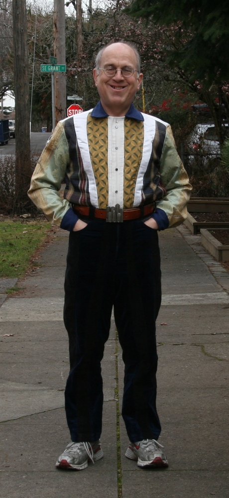 Silk Shirt With Upholstery Fabric Pants