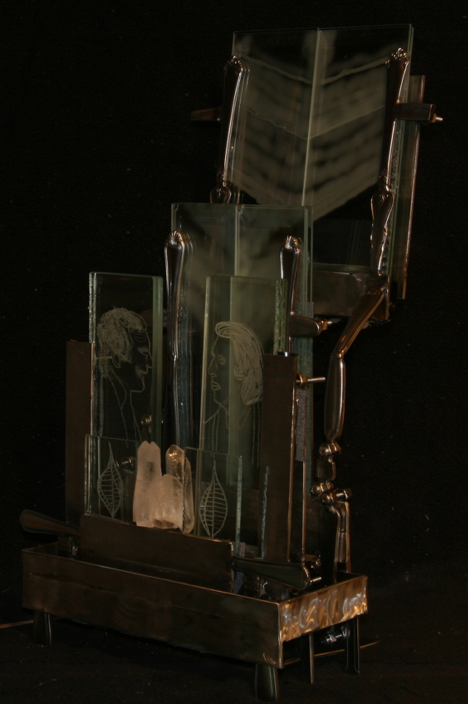 Oscar Wilde And Harvey Milk Glass Engraving Without Lights