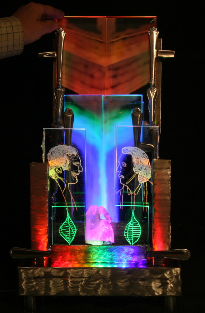 Showing Size Of Oscar Wilde Harvey Milk Glass Engraving