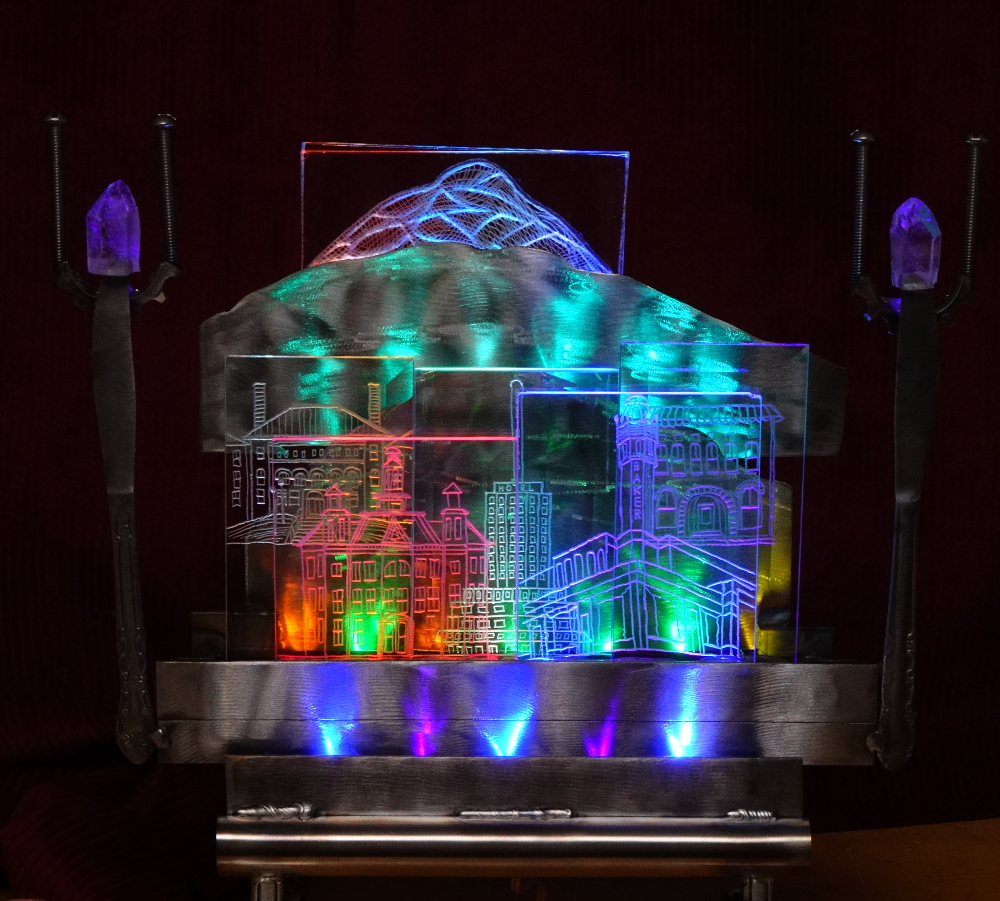 City Of Bellingham And Mount Baker Light Art Sculpture