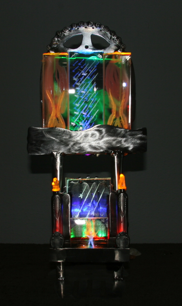 Hope Of Light And Falling Star Glass And Metal Sculpture