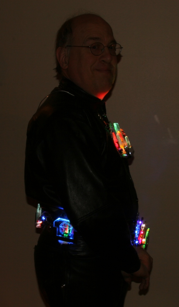 Leather Shirt And Pants With Jewelry Side View