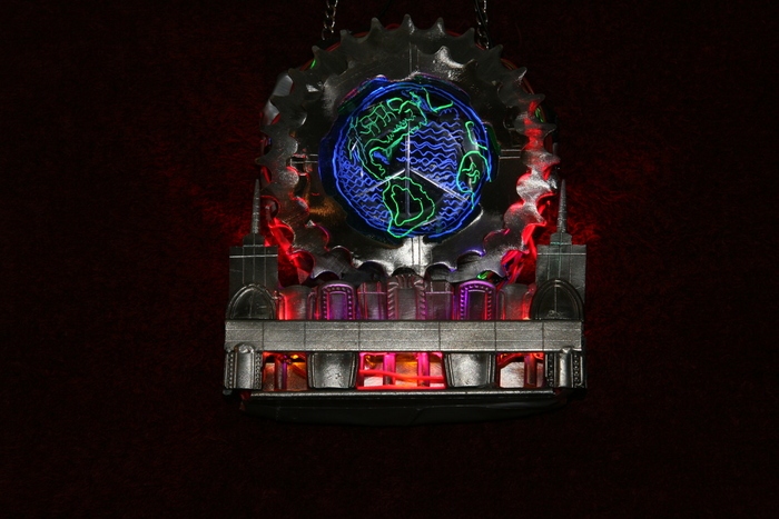 Old Boston Garden Facade With Peace Cathedral At Night Necklace