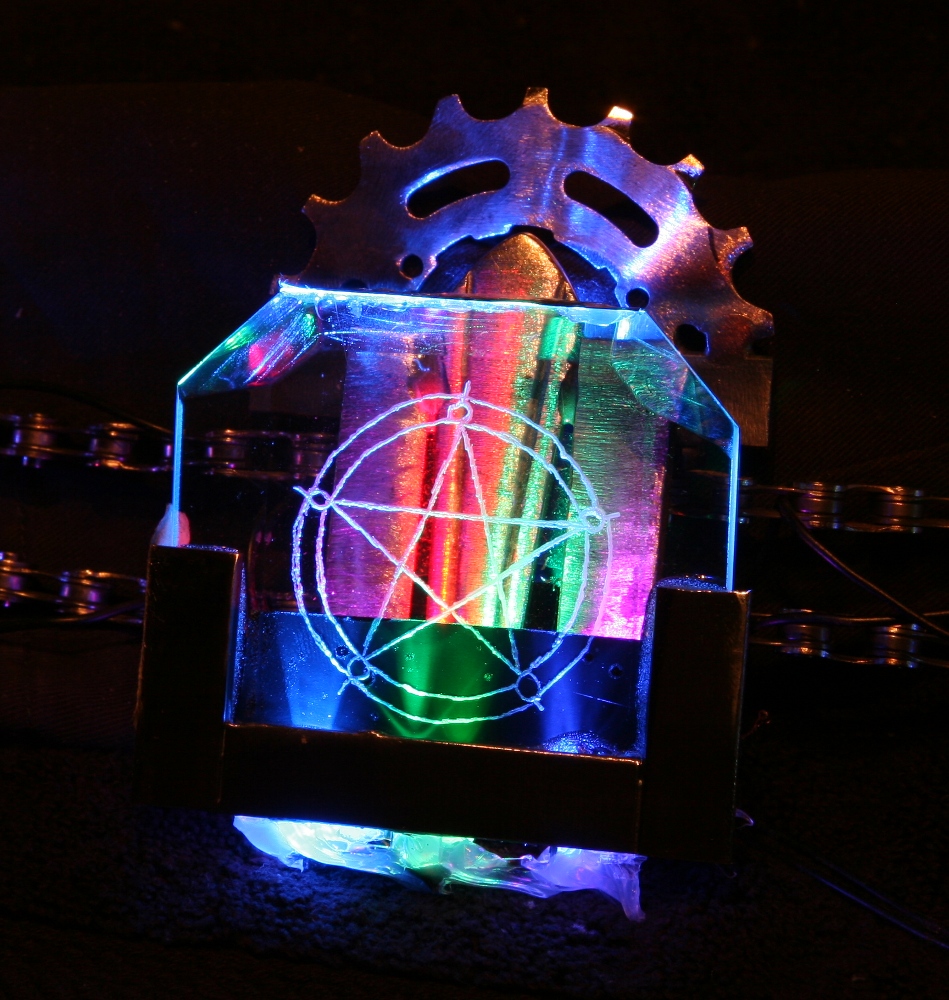 Pentacle And Art Deco Building Light Art Belt Buckle