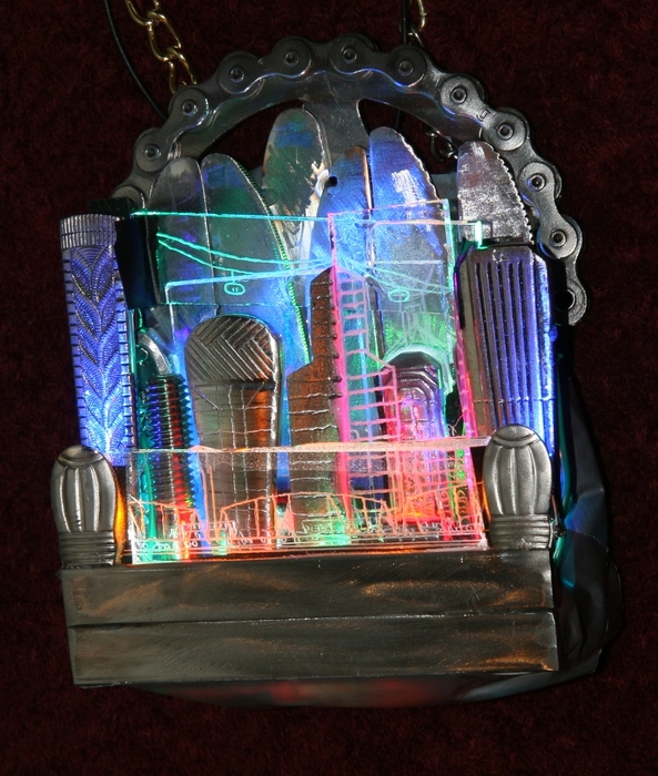 Portland Skyline With Hawthorne Bridge And Aerial Tram Necklace