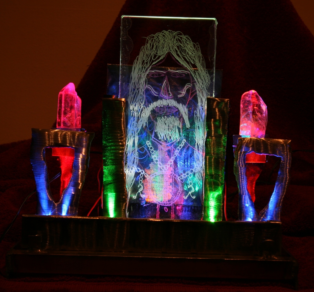 Radical Faerie With Steel And Quartz Crystals