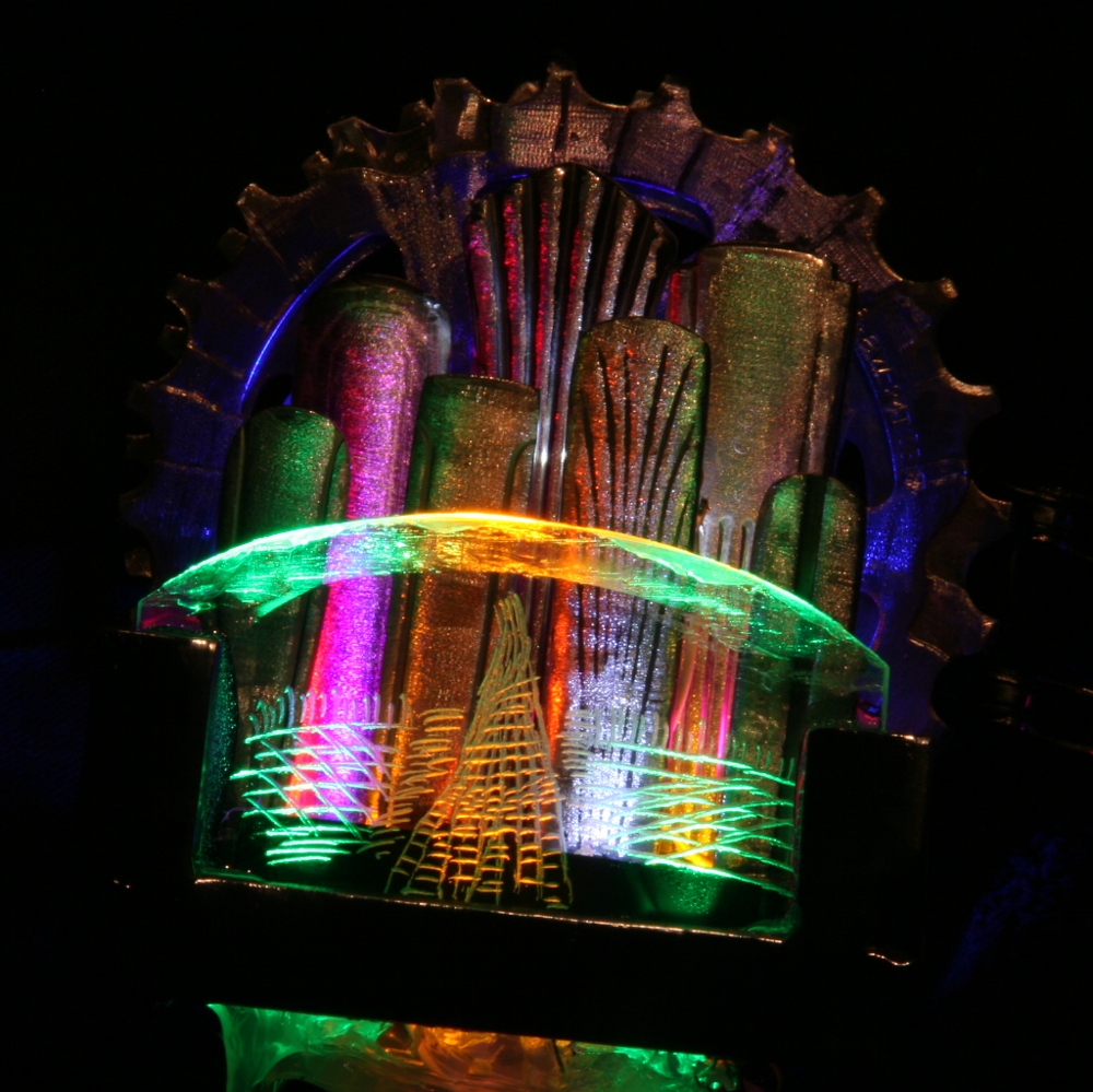 Yellow Brick Road To Emarald City Light Art Belt Buckle