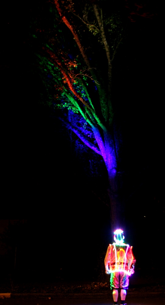 Colors From My Lighted Clear Plastic Rain Bonnet