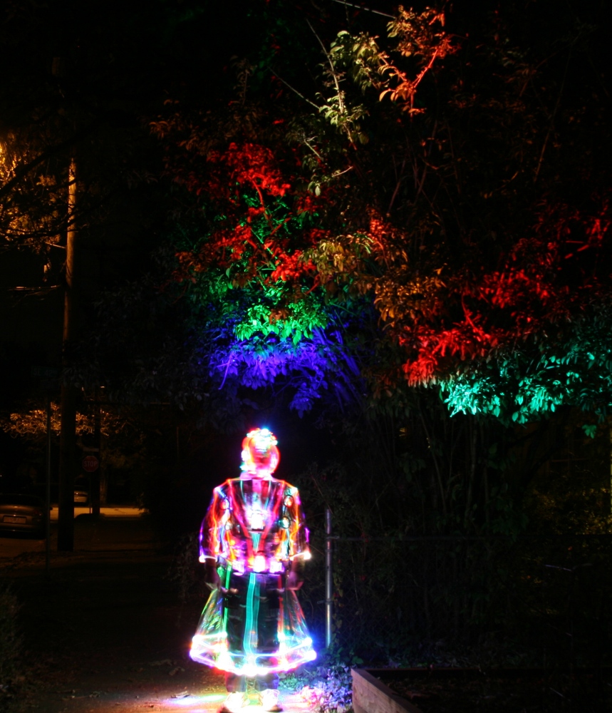 Keeping Dry And Lighing Up The Rain