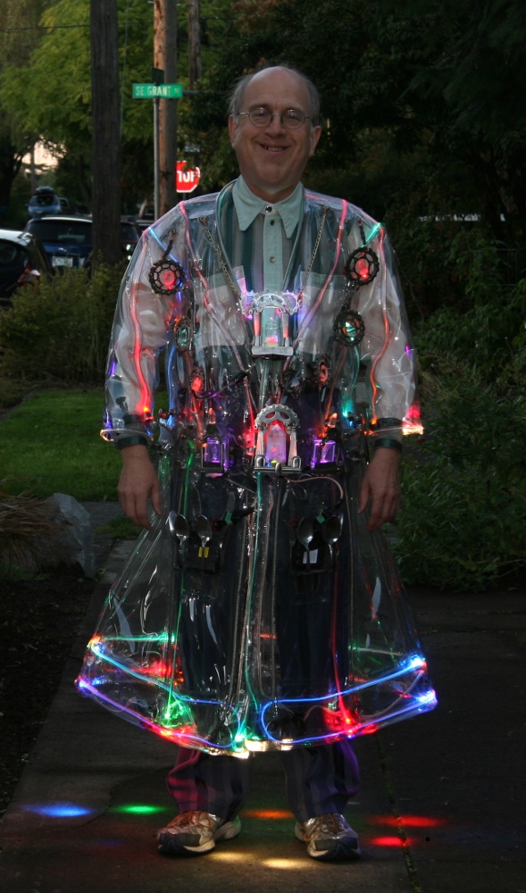 Light Art Coat With Spot Lights And Crystals