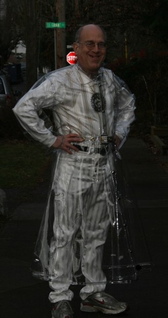 Clear Raincoat And White Linen