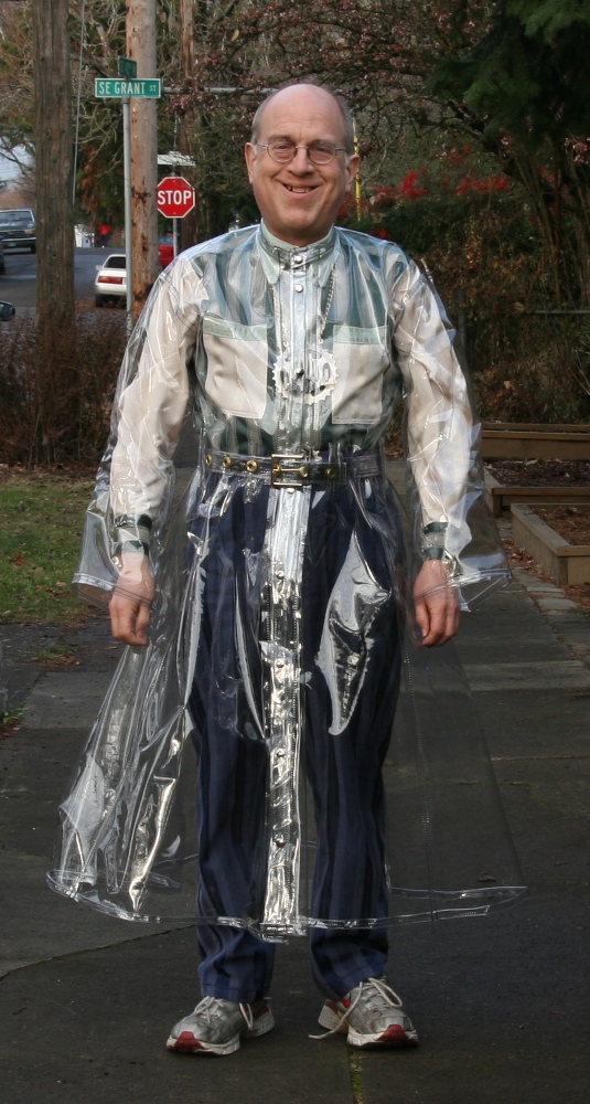 Long Clear Plastic Gown Style Raincoat